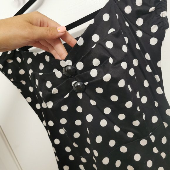 Collectief 50s Dolores Doll polka swingdress - Picture 8 of 9